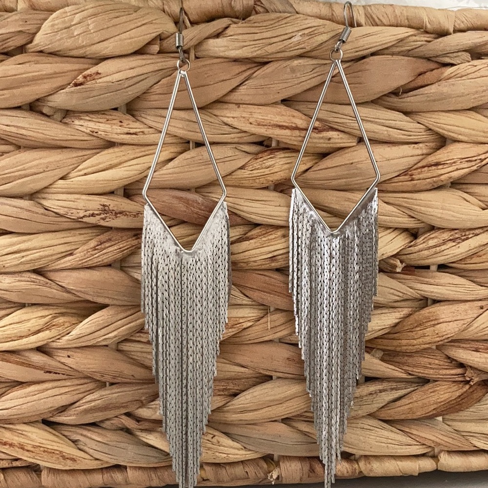 Dangle Earrings- Feather Styled Appearance